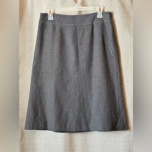 Eddie Bauer•bias cut a-line skirt•women’s 4•acrylic/cotton/wool•gray/charcoal